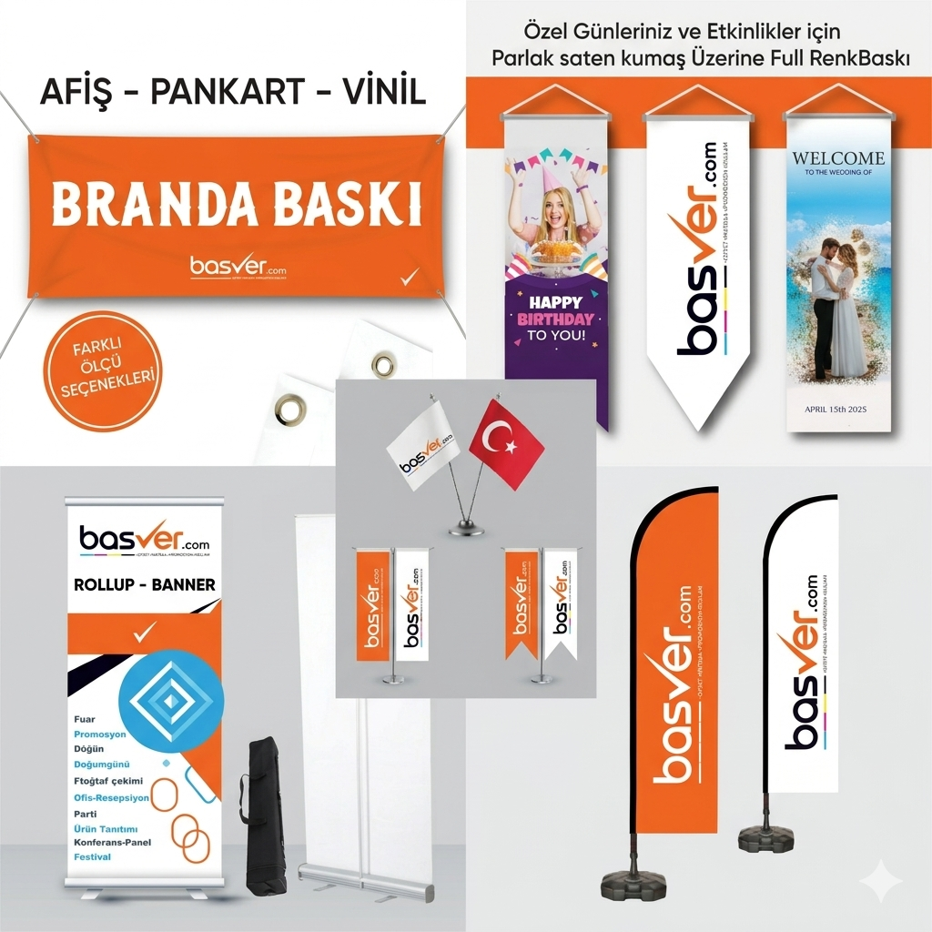 Basver.com branda bayrak rollup baskı