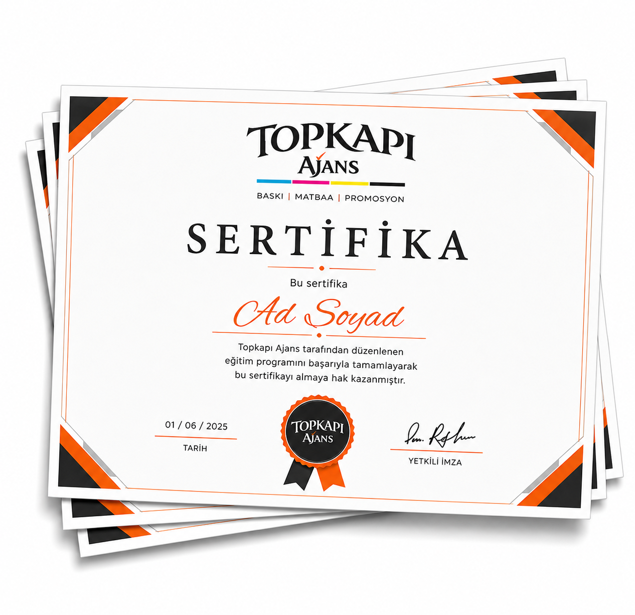 Matbaa 18 Matbaa Sertifika baskı Topkapı Ajans